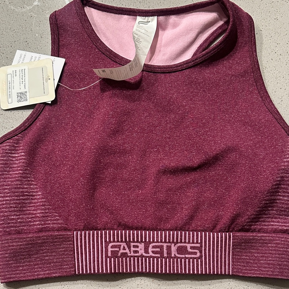 Fabletics Women's Wine Red Sports Bra